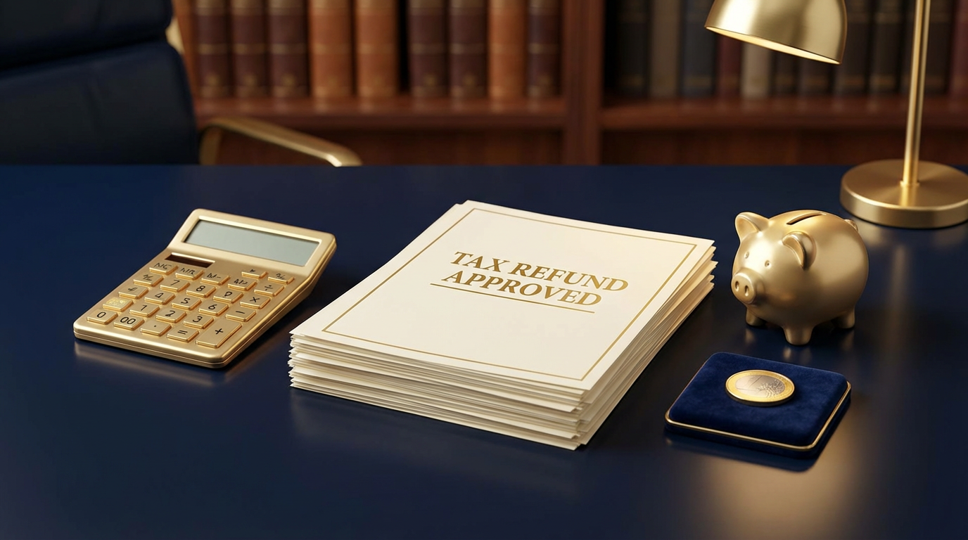 Stack of cash tax refund